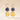 Earring with three blue stones By Louise